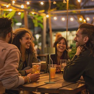 Calex LED-tafellamp op accu Serino, groen, aluminium, 2.700 K