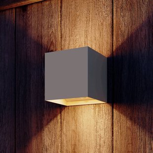 Calex LED accu sensor buiten wandlamp Volterra, zand, IP44