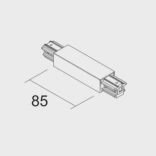 Ivela middenvoeding SQUARE 48 V, zwart, kunststof