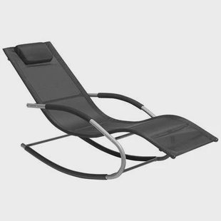 Beliani - CARANO - Strandstoel - Zwart - Staal