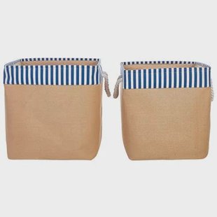 Beliani - TUGUL - Manden set van 2 - Beige - Polyester