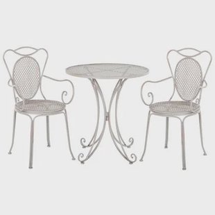 Beliani - CILENTO - Bistroset voor 2 - Grijs - IJzer