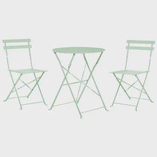 Beliani - FIORI - Bistroset voor 2 - Groen - Staal