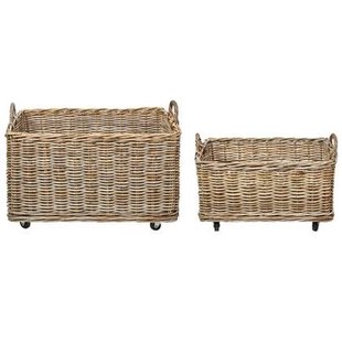 Beliani - KITIM - Manden set - Natuurlijk - Rotan