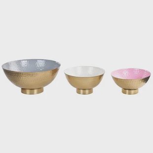 Beliani - BARU - Decoratieve schalen set van 3 - Goud - IJzer