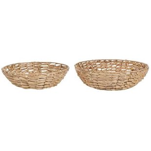 Beliani - DALAT - Decoratieve schaal set van 2 - Licht - Waterhyacint