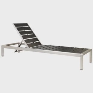 Beliani - NARDO - Strandstoel - Zwart - Aluminium