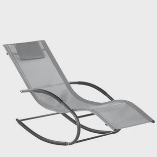 Beliani - CARANO II - Strandstoel - Lichtgrijs - Staal