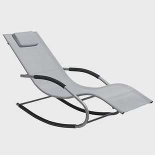 Beliani - CARANO - Strandstoel - Grijs - Staal