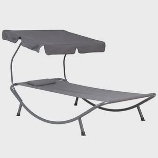 Beliani - TERNO - Strandstoel - Grijs - Polyester