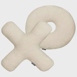 Beliani - HESPERIS - Sierkussen set van 2 - Beige - Teddystof