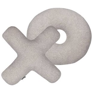 Beliani - HESPERIS - Sierkussen set van 2 - Lichtgrijs - Teddystof