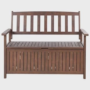 Beliani - SOVANA - Tuinbank - Donkerhoutkleur - Acaciahout