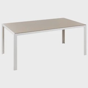 Beliani - CATANIA - Tuintafel - Beige - 160 x 90 cm - Veiligheidsglas