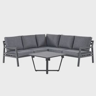 Beliani - VIZZINI - Loungeset voor 5 - Grijs - Aluminium