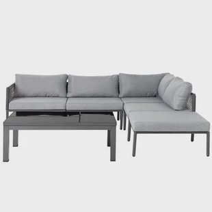 Beliani - FORANO - Loungeset voor 6 - Grijs - Aluminium