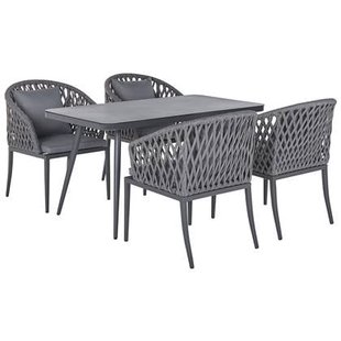Beliani - LIPARI - Tuinset voor 4 - Grijs - Aluminium