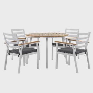 Beliani - CAVOLI - Tuinset voor 4 - Wit - Aluminium