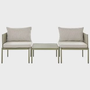 Beliani - TERRACINA - Loungeset voor 2 - Groen - Aluminium