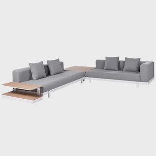 Beliani - MISSANELLO - Loungeset - Grijs - Aluminium|Polyester
