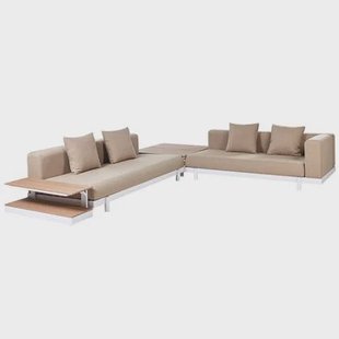 Beliani - MISSANELLO - Loungeset - Beige - Aluminium|Polyester
