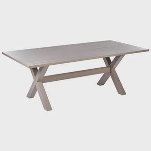 Beliani - CASCAIS - Tuintafel - Beige - 105 x 200 cm - Aluminium
