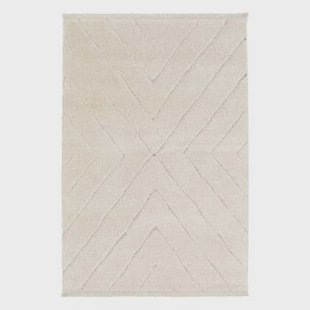 sweeek - Crème interieur tapijt met licht reliëf