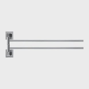 QUVIO Handdoekhouder met 2 armen - 44,5 cm - RVS - Zilver