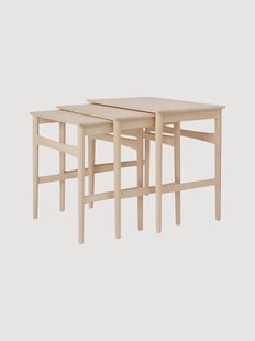 Bijzettafels Ch004 van eikenhout, 3-delig