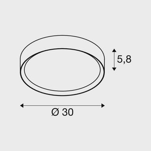 SLV LED plafondlamp Decona, Ø 30 cm, zwart, metaal, CCT