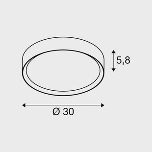 SLV LED plafondlamp Decona, Ø 30 cm, zwart/goudkleurig