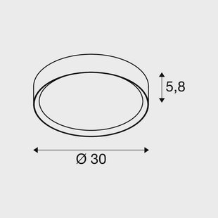 SLV LED plafondlamp Decona, Ø 30 cm, wit/goudkleurig, metaal