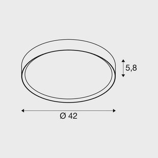 SLV LED plafondlamp Decona, Ø 42 cm, zwart, metaal, CCT