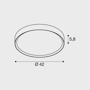 SLV LED plafondlamp Decona, Ø 42 cm, zwart/goudkleurig