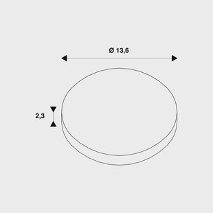 SLV Dekoring Light Eye 150, glanzend chroom, Ø 14 cm, metaal