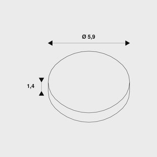 SLV Dekoring Light Eye 90, goudkleurig mat, Ø 6 cm, metaal