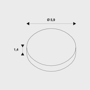 SLV Dekoring Light Eye 90, zwart mat, Ø 6 cm, metaal