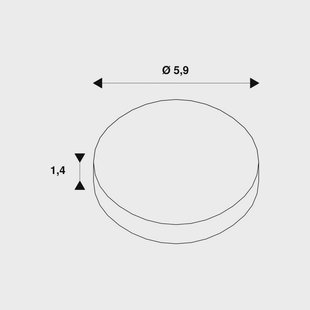 SLV Dekoring Light Eye 90, wit mat, Ø 6 cm, metaal