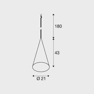 SLV hanglamp Magico, Ø 21 cm, zwart mat, metaal
