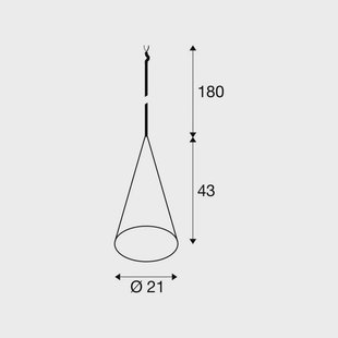 SLV hanglamp Magico, Ø 21 cm, wit mat, metaal
