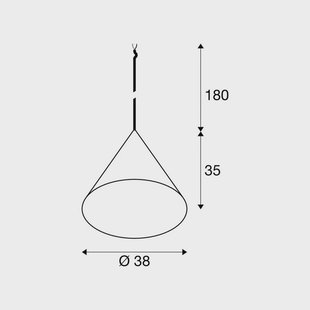 SLV hanglamp Magico, Ø 38 cm, wit mat, metaal