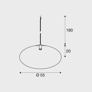 SLV hanglamp Magico, Ø 55 cm, zwart mat, metaal
