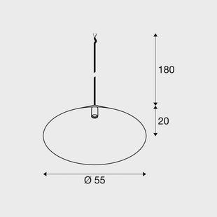 SLV hanglamp Magico, Ø 55 cm, wit mat, metaal