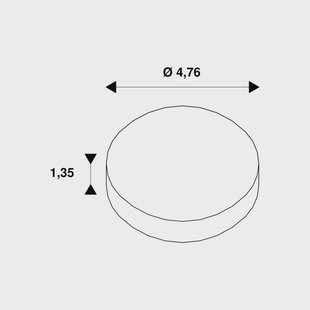 SLV Dekoring Noblo, grijs, Ø 5 cm, kunststof
