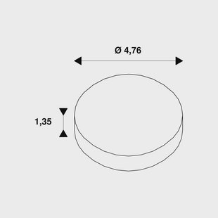 SLV Dekoring Noblo, wit, Ø 5 cm, kunststof