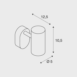 SLV LED wandspot Noblo, 3.000 K, zwart, 13 cm metaal