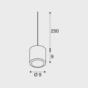 SLV LED hanglamp Oculus, bronskleurig, Ø 9 cm, dimbaar naar warm