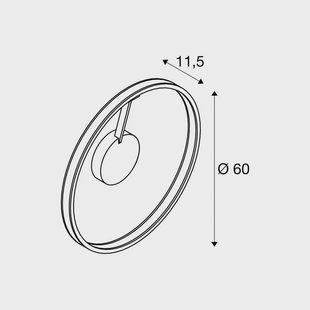 SLV LED plafondlamp One, Ø 60 cm, wit, metaal, CCT