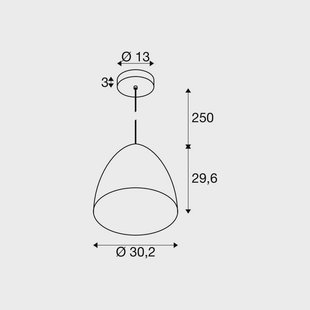 SLV hanglamp Para Cone, Ø 20 cm koperkleurig/wit