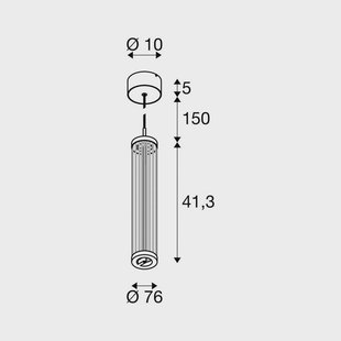 SLV LED hanglamp Quimera, bronskleurig, Ø 8 cm, CCT
